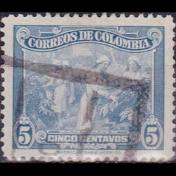 COLOMBIA 1949 - Scott# 574 Coffee Picking Set of 1 Used