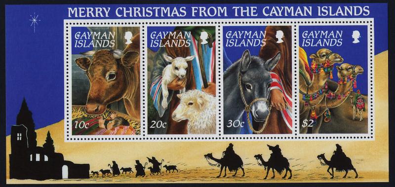 Cayman Islands 710-3a MNH Christams, Animals, Donkey, Camels, Sheep, Ox