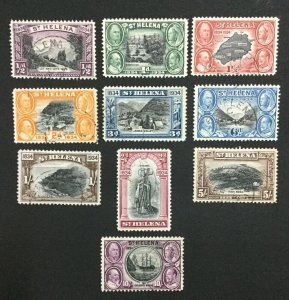 MOMEN: ST HELENA SG #114-123 1934 USED LOT #60044