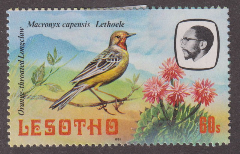 Lesotho 330 Orange-Throated Longclaw 1981