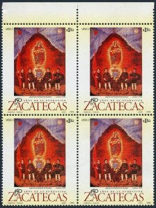 Mexico 1990 block/4, MNH. Michel 2566. City of Zacatecas, 450th Ann. 1996.