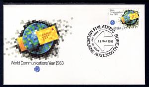Australia 869 Communications Year U/A FDC