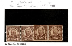 United States Postage Stamp, #686-687 Mint LH Pairs, 1930 (AI)