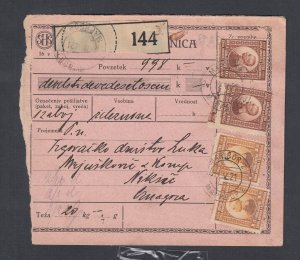 YUGOSLAVIA SLOVENIA 1921 PARCEL POST RECEIPT CARD MARIBOR TO CRNAGORA