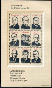 USA SC# 2216-9 Presidents of USA sheets MNH