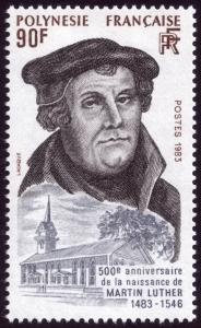 French Polynesia 1983 Birth Anniversary of Martin Luther SG408 MNH