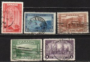 Canada Sc #241-245 Used