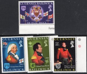 Thematic stamps GUERNSEY 1969 BROCK 29/32 mint