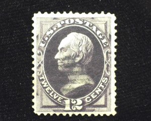 HS&C: Scott #162 Intense color. Faint cancel. A Beauty! Vf/Xf Used US Stamp