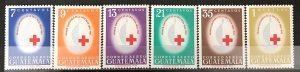 Guatemala 1964 Red Cross #C304-9, MNH.