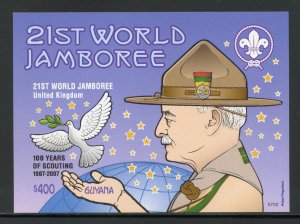 GUYANA SC#3975/76 21st WORLD SCOUT JAMBORE IMPERF SHEET & SOUVENIR SHEET MINT NH