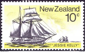 NEW ZEALAND 1975 QEII 10c Multicoloured, Sailing Ships-Jessie Kelly SG1072 MH