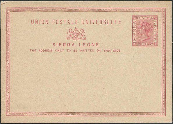 SIERRA LEONE QV 1d postcard fine unused....................................40684