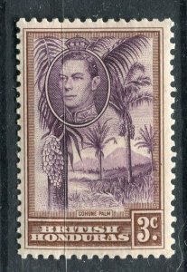 BRITISH HONDURAS; 1938 early GVI Pictorial issue fine Mint hinged 3c. value