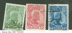 Liechtenstein #1-3 Used Single (Complete Set)