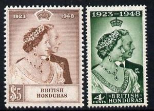 British Honduras 1948 KG6 Royal Silver Wedding set of 2 u...