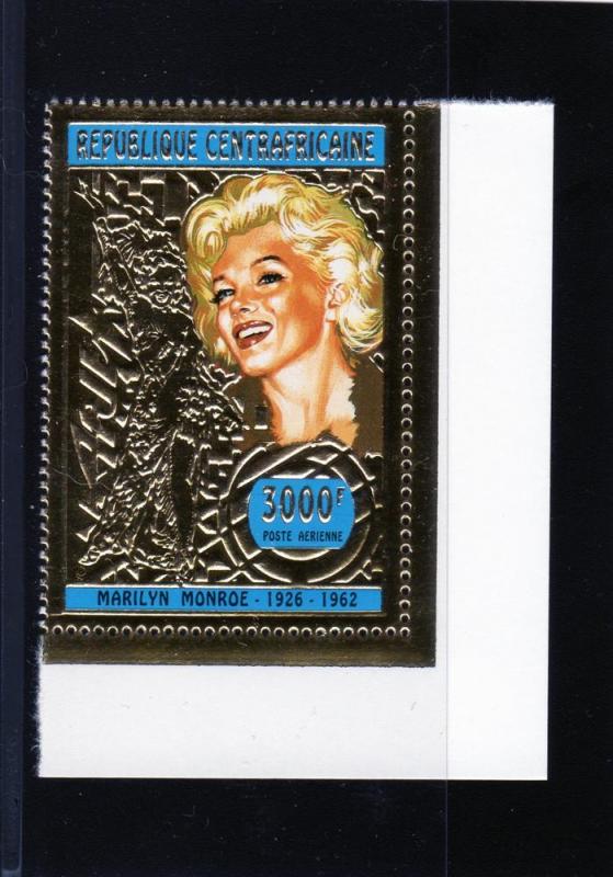 Central African Rep.1995 Marilyn Monroe Gold Foil(1)Mi 1679 