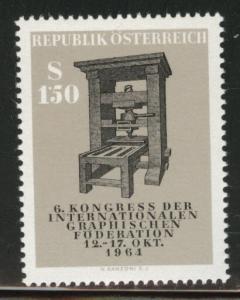Austria Scott 740 MH* 1964 Printing Press stamp