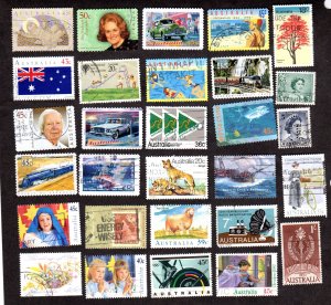 Australia, Lot of 50 used stamps, CV = $ 12.50  Lot 220360 -02