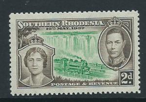 Southern Rhodesia SG 37  MVLH  lightest of hinge mark