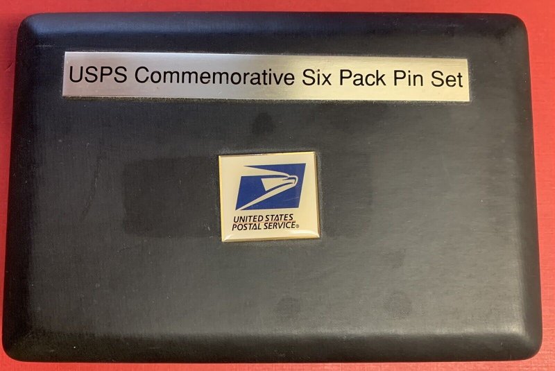 USPS Commemorative Six Pack Pin Set 1999-2004, Limited Edition, in Original Box