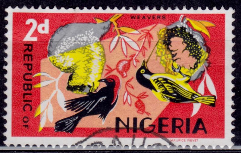 Nigeria, 1965-66, Weaverbirds, 2p, sc#187, used