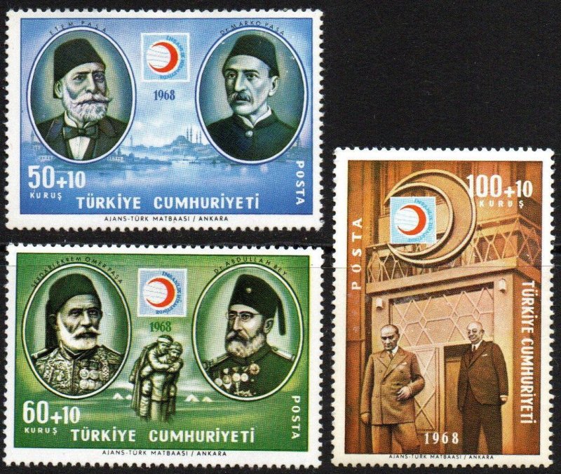 Turkey Sc #B125-B127 Mint Hinged