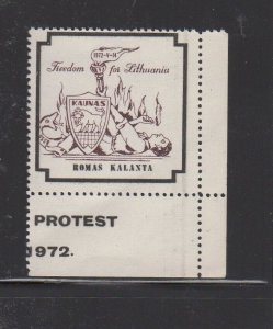 USA Propaganda Stamp - Freedom for Lithuania 1972