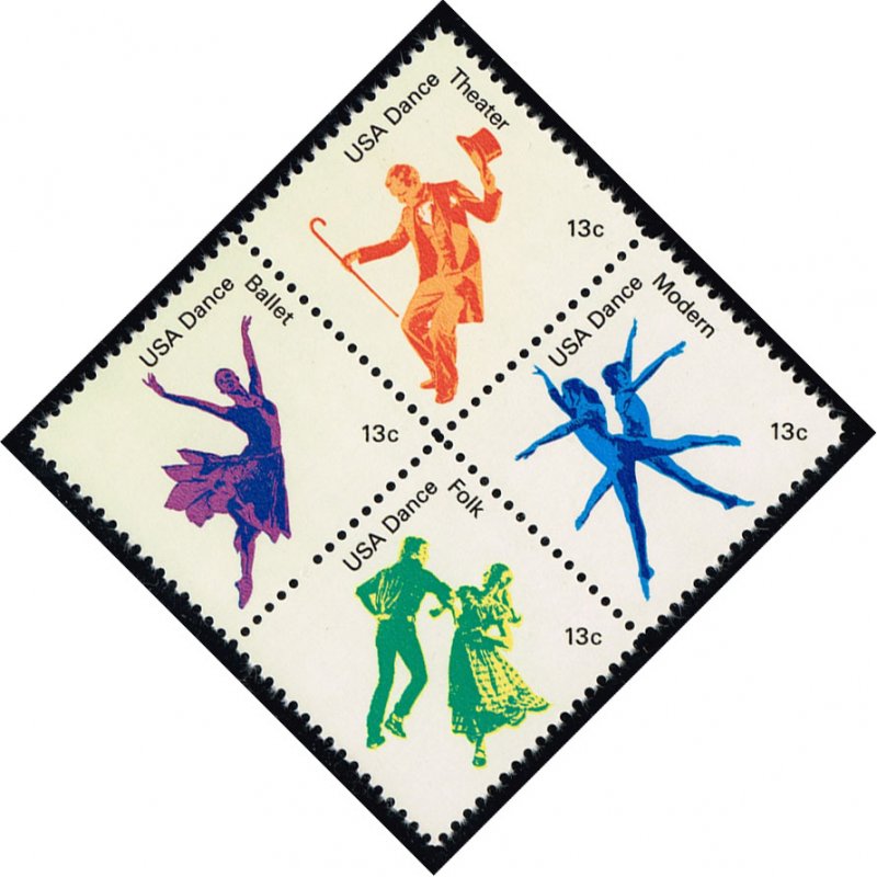 US #1752 American Dance Block Set of 4; MNH (1.00) (5Stars)