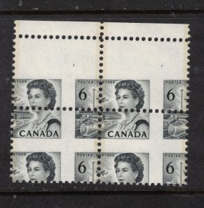 Canada #466 Very Fine Never Hinged Phenomenal Misperf Block Variety