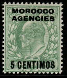 MOROCCO AGENCIES SG112 1907 5c on ½d PALE YELLOW-GREEN MTD MINT 