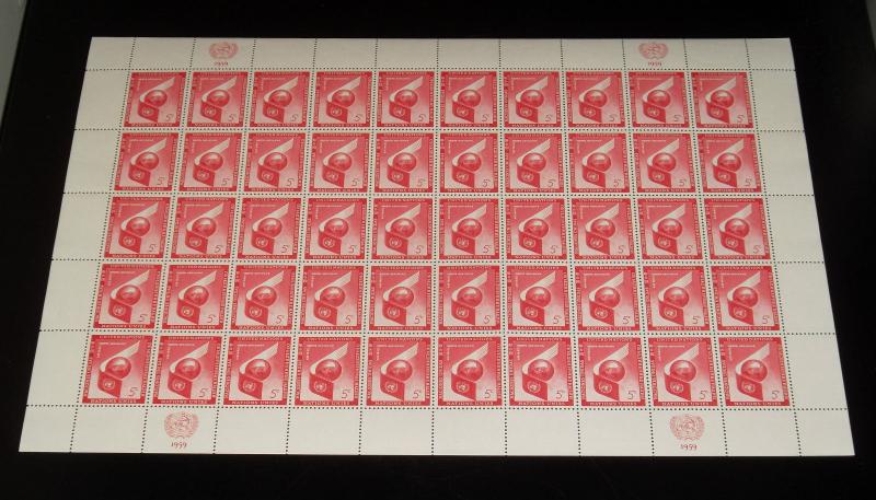 U.N.1959, NEW YORK #C6, AIRMAIL SHEET OF 50, MNH, NICE!! LQQK!!!