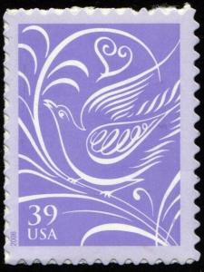 SC#3998 39¢ Wedding Doves Booklet Single (2006) SA