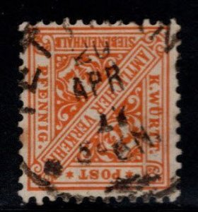 Wurttemberg Scott o123 used official stamp