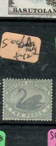 WESTERN AUSTRALIA (PP2112B)  SWAN 2D  SG 96A  MOG ANTIQUE OVER 100 YEARS OLD