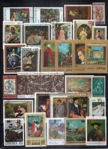 Art Stamp Collection Used Paintings Architecture Landscapes ZAYIX 0424S0293