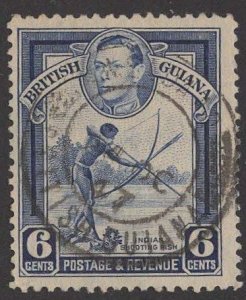 British Guiana # 233a George VI  6c   perf, 12½d.  1938  (1) VF Used