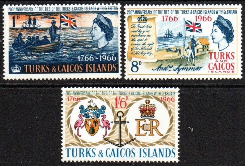 Turks Caicos Islands Sc 152 154 Mnh Caribbean Turks And Caicos