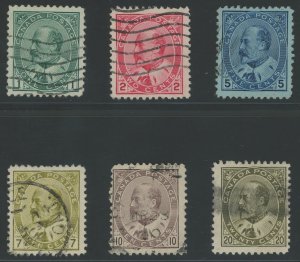 Canada - 89 to 94 Edward VII partial set used