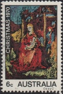 Australia #489 1970 6c Nativity Scene USED-VF-NH. 