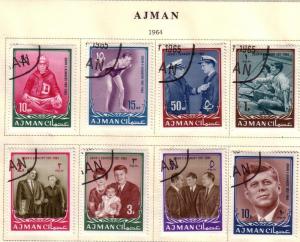 Ajman #19-26 1964 J.F.K. Set complete (U) CV $5.55