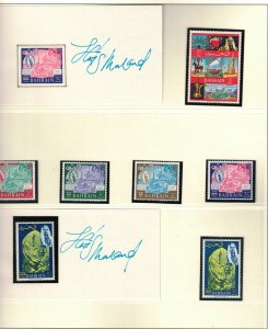 BAHRAIN - SMALL NH LOT OF 1966 SET WITH 2 AUTHOGRAPHS OF DESIGNER - (WG06)