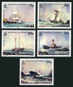 Alderney 32-36,MNH.Michel 32-36. Shipwrecks,1987.