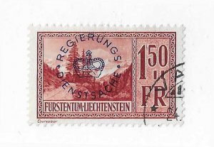 Liechtenstein  Sc #020  1.50 Fr   used  VF