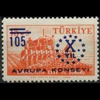 TURKEY 1959 - Scott# 1440 Europe Council Opt. Set of 1 LH