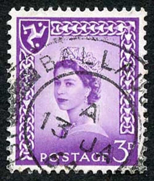 IOM SG2a 3d Deep Lilac on Chalky Paper Fine used cat from 6.50 pounds