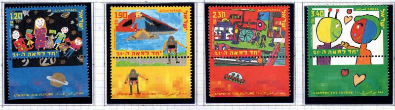 ISRAEL Scott 1389-1392 MNH** stamp set with tabs