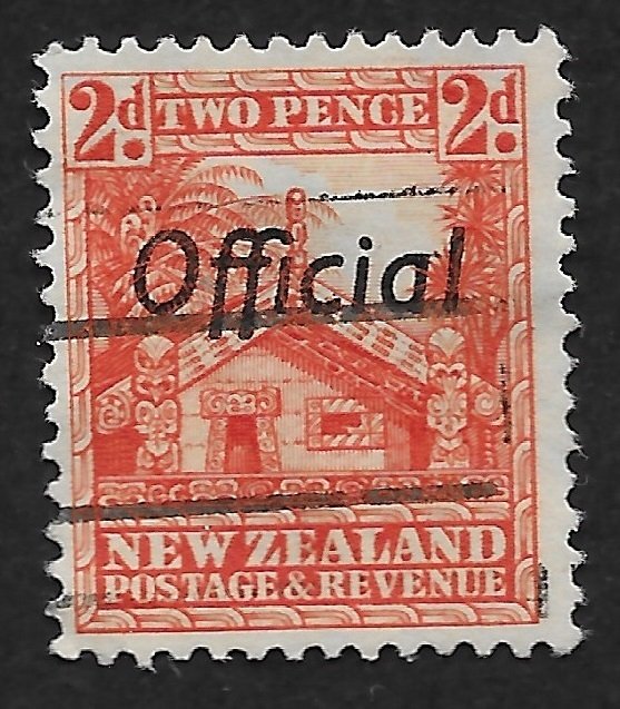 New Zealand #O64 2p Maori Council House (Whare)
