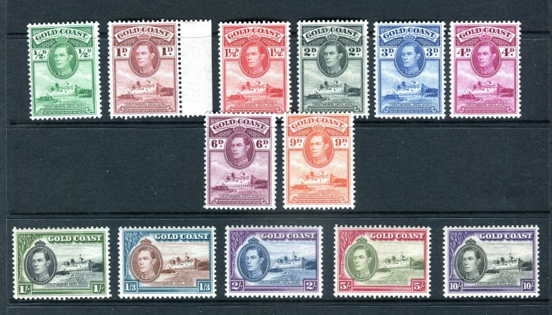 Gold Coast 1938 KGVI. Complete set of 13. MNH. SG120a-132.
