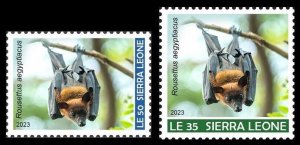 SIERRA LEONE 2023 SET 2V - BAT BAT BAT BAT - MNH-